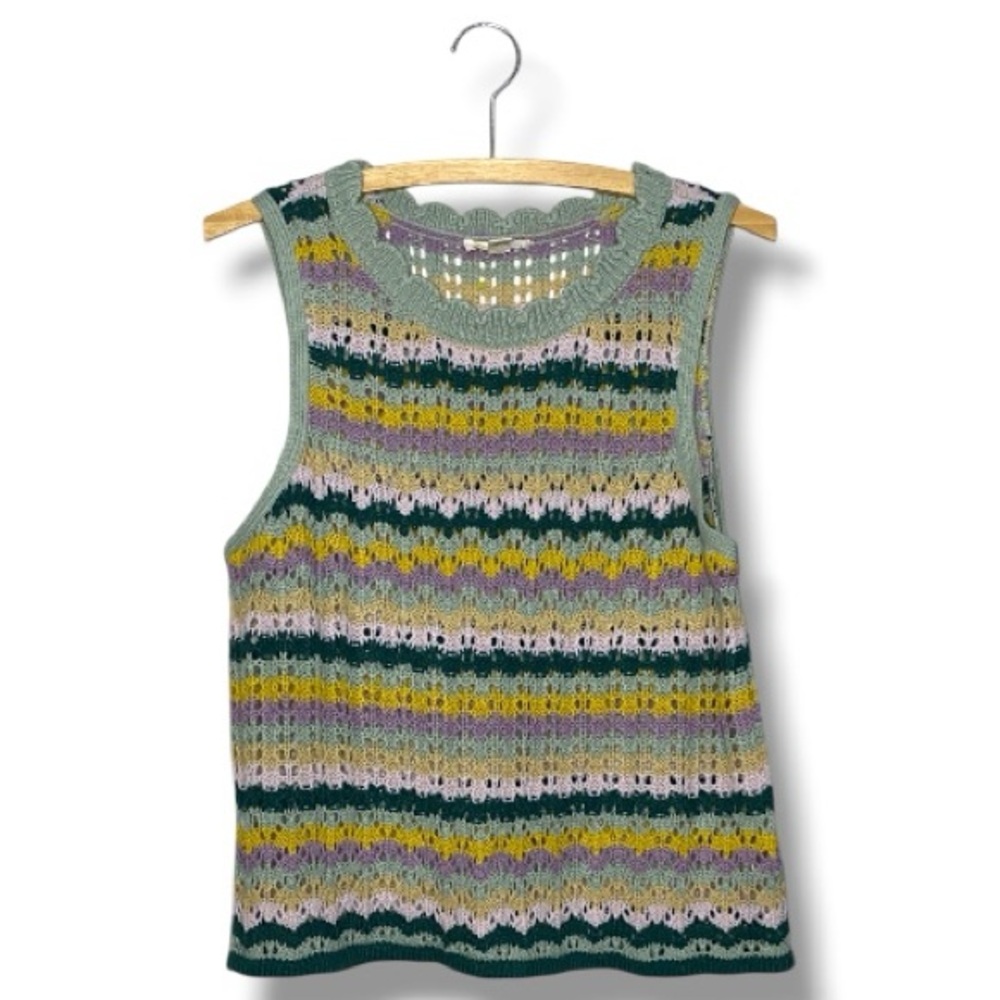 The General Good Pointelle knit sweater tank